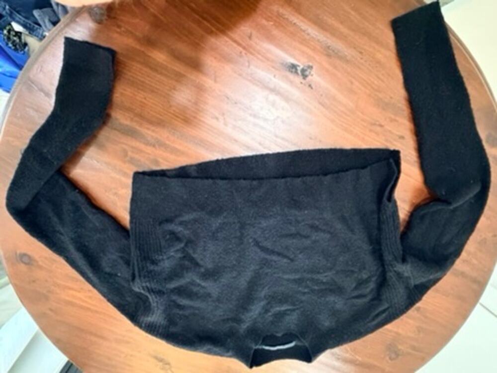 All Saints Cropped Black Sweater - Size Small